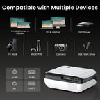 Native 1080P Bluetooth Projector for Home & Outdoor Use