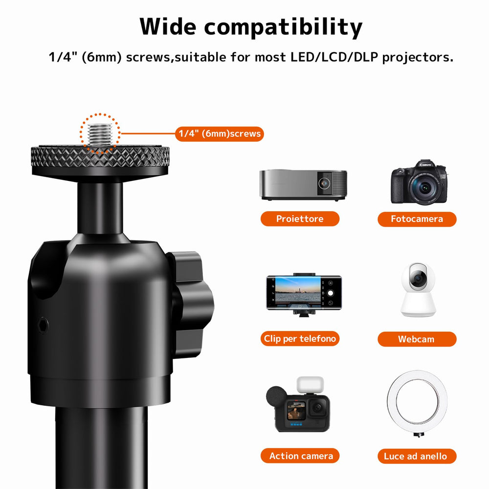 Universal Adjustable Projector Stand with 360° Rotation