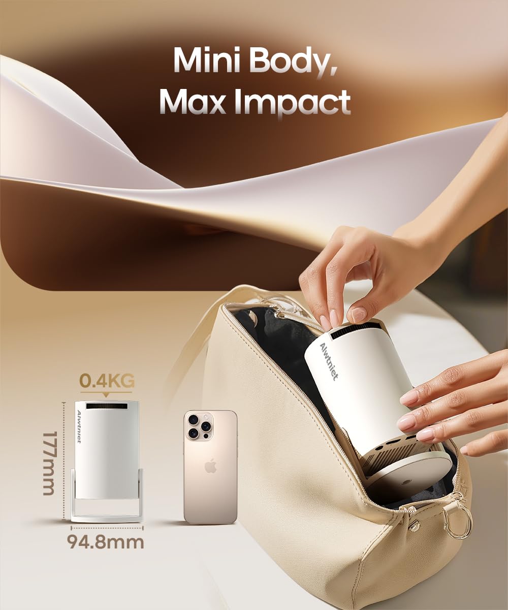 Mini 4K Smart Projector with WiFi 6 & Bluetooth 5.4