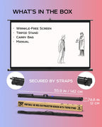 100-Inch Tripod Projector Screen for Indoor & Outdoor Use