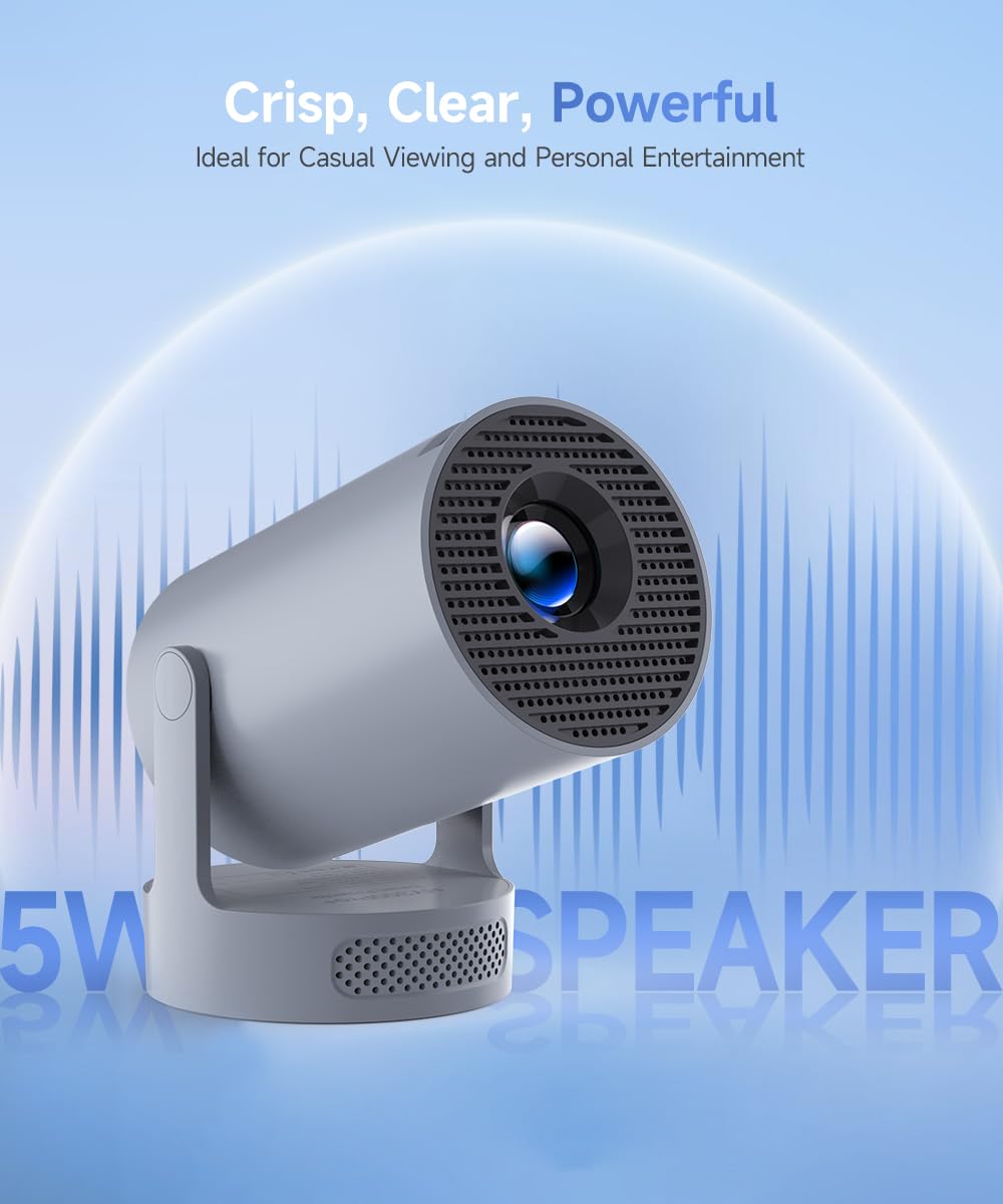 Mini 4K Projector with WiFi 6 & Bluetooth 5.4