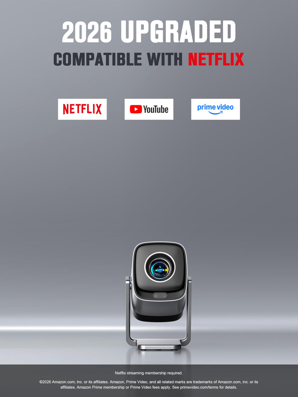 Smart 4K Mini Projector with WiFi & Bluetooth