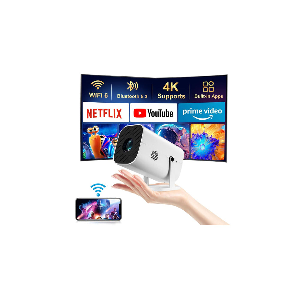 1080P Smart Mini Projector with WiFi & Bluetooth