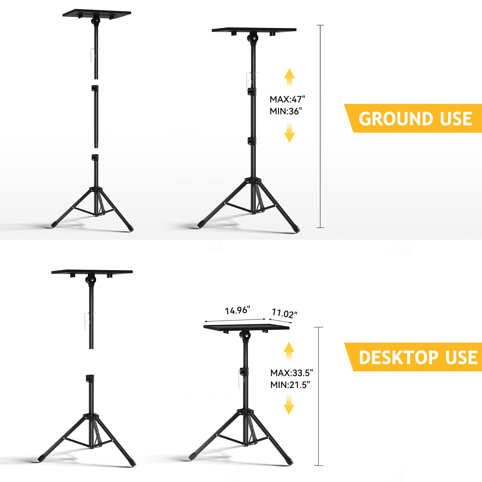 Adjustable Projector Stand for Indoor & Outdoor Use