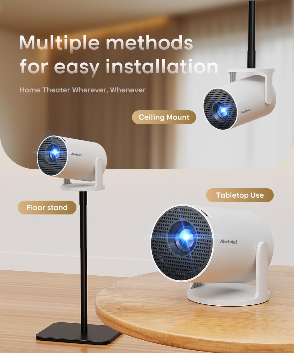 Mini 4K Smart Projector with WiFi 6 & Bluetooth 5.4