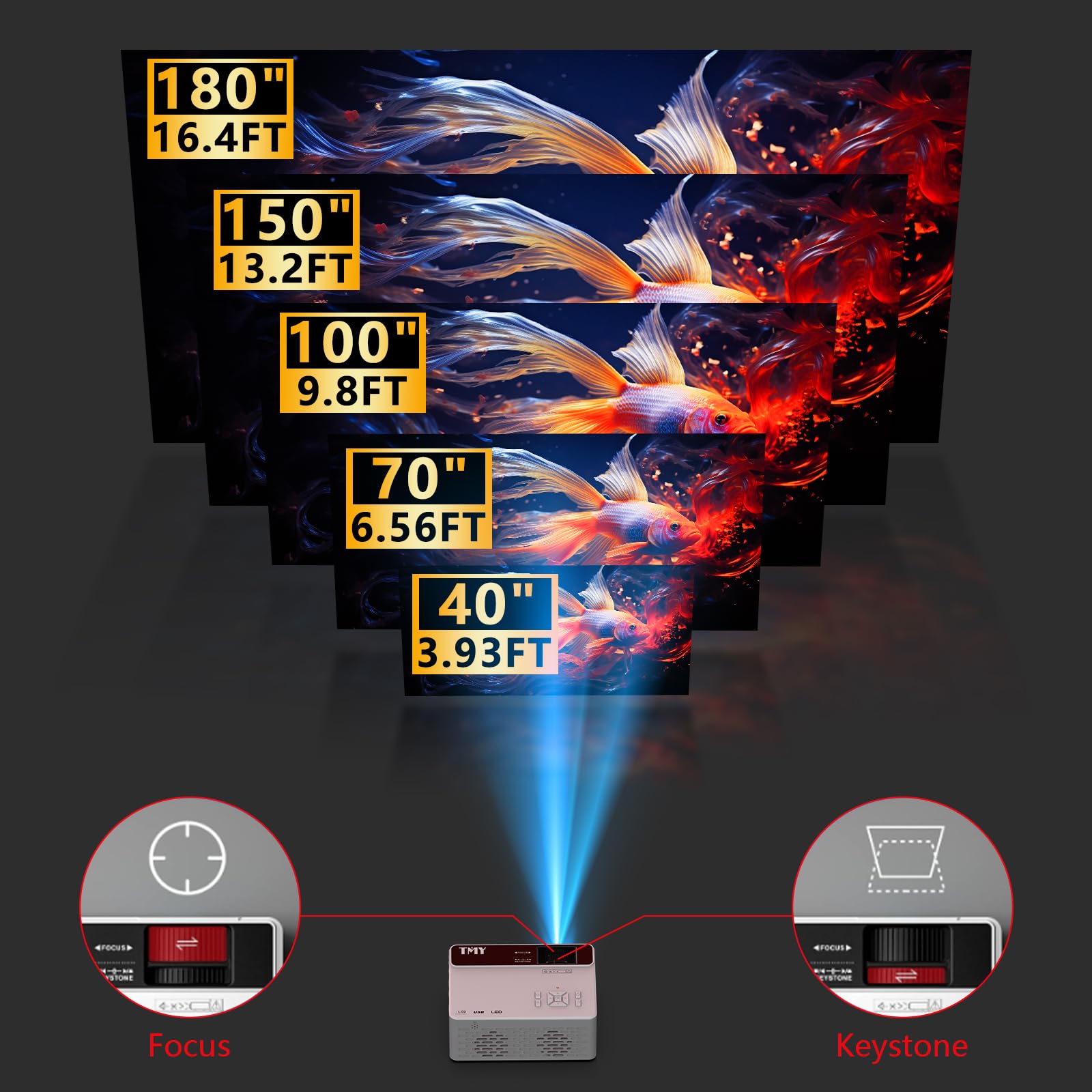 1080P Full HD Bluetooth Mini Projector