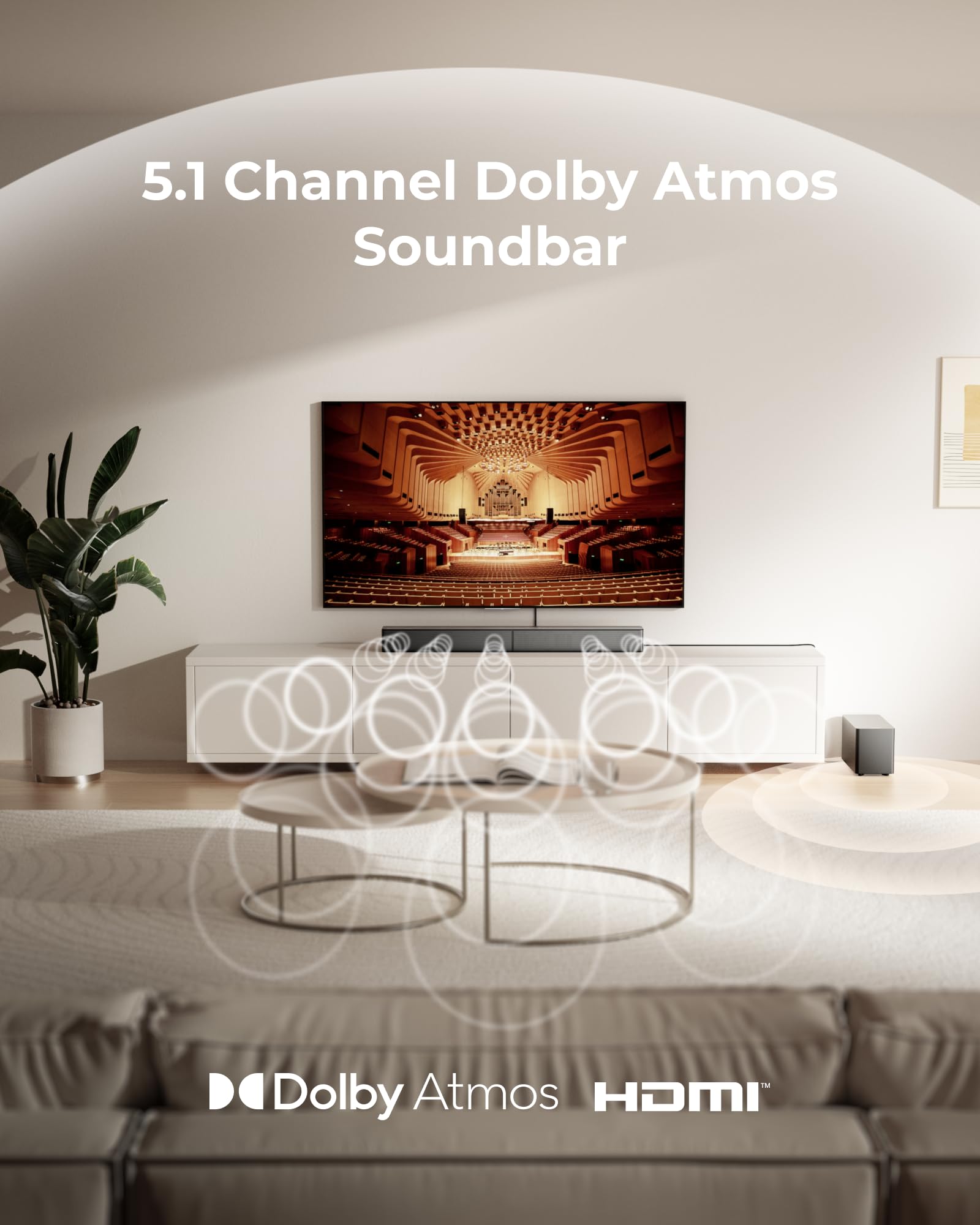 5.1CH Dolby Atmos Soundbar with Subwoofer