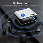 Native 1080P Bluetooth Projector for Home & Outdoor Use