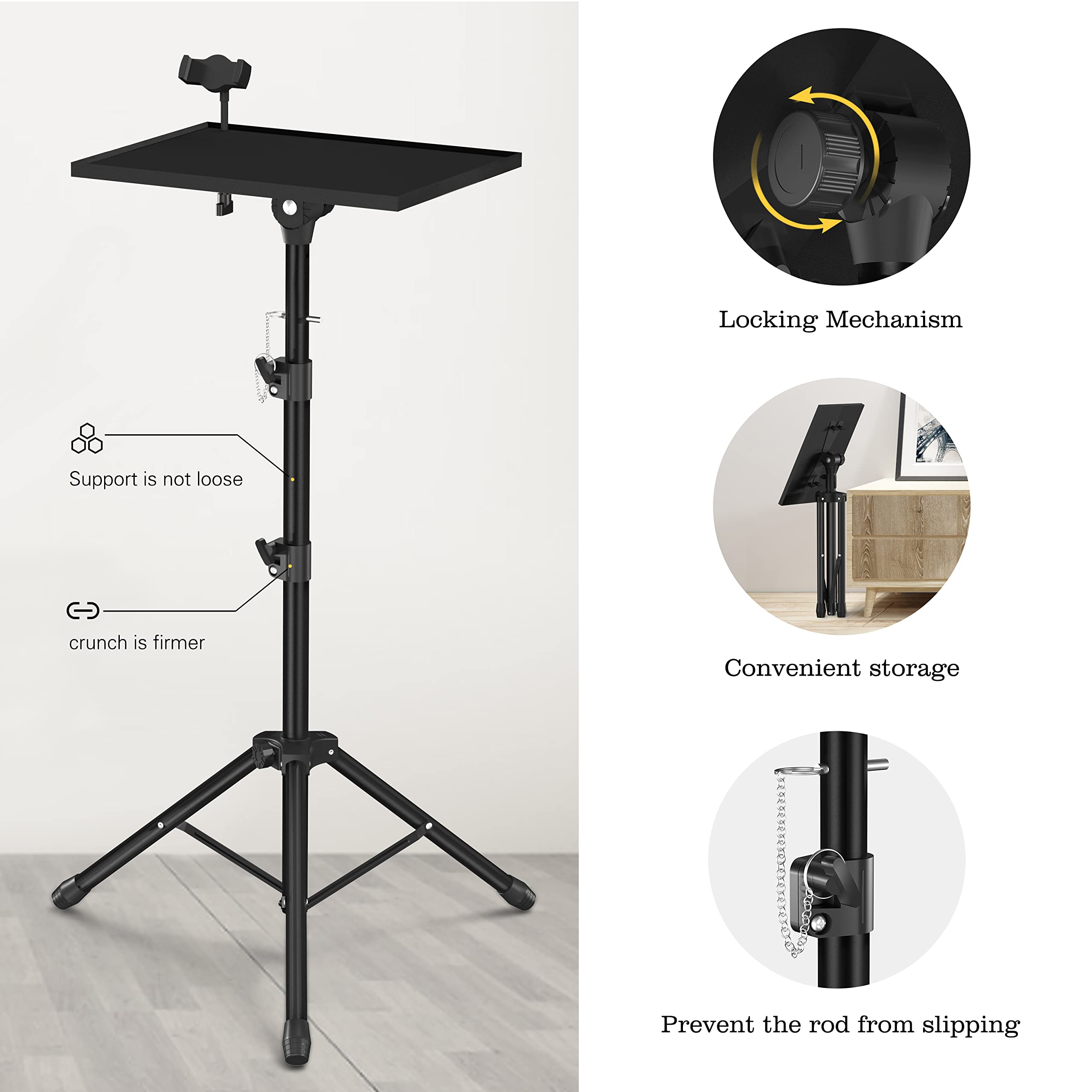 Adjustable Projector Stand for Indoor & Outdoor Use