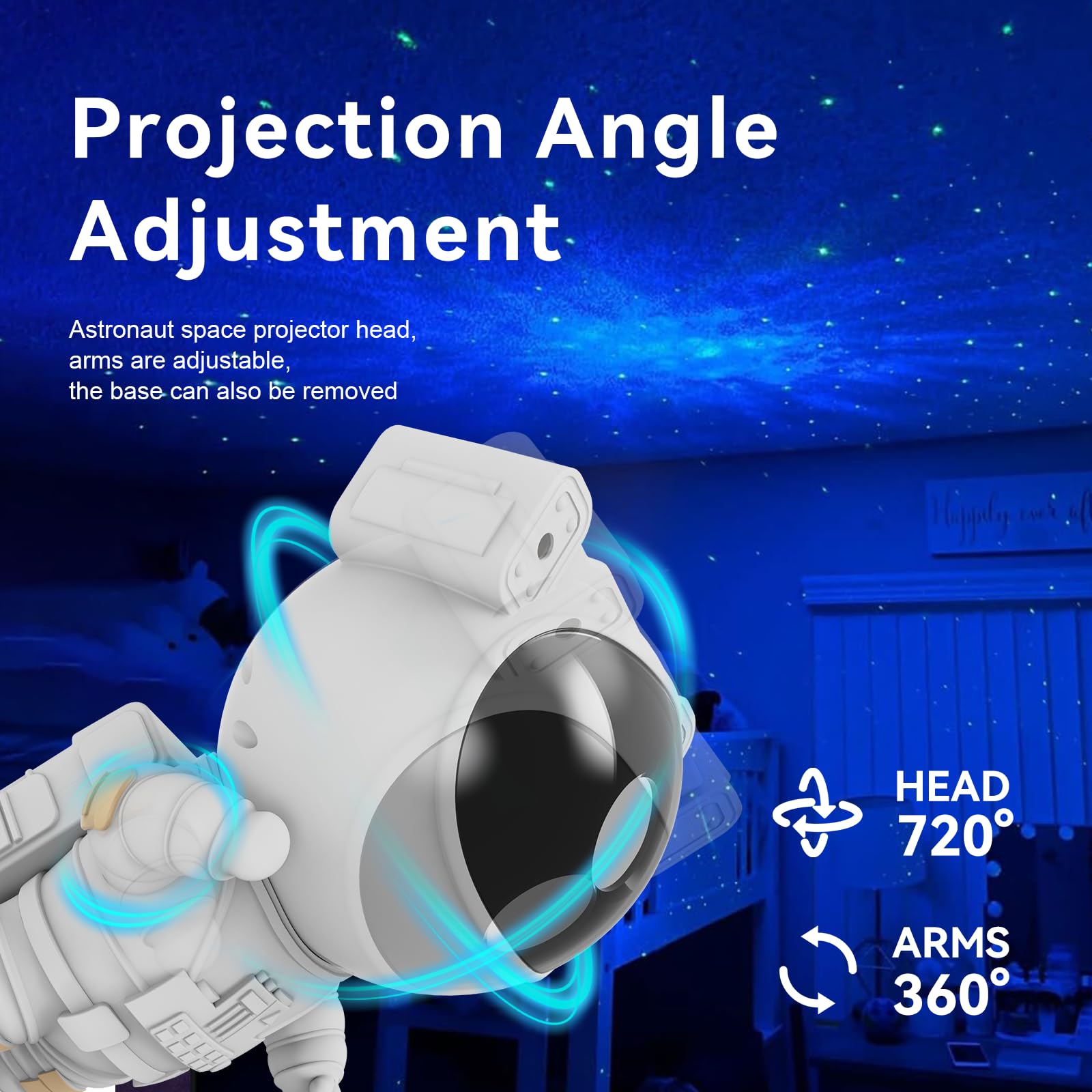Astronaut Galaxy Star Projector Night Light