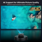 1500 ANSI 4K Smart Home Theater Projector