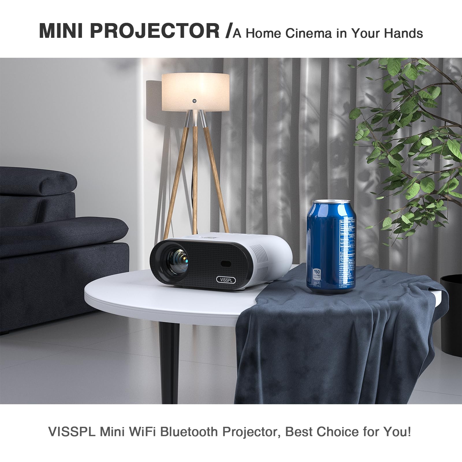 Full HD Mini Projector with Tripod