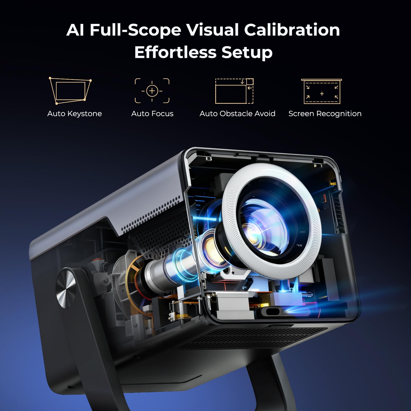 2000 ANSI Native 1080P Smart Projector with Auto Focus