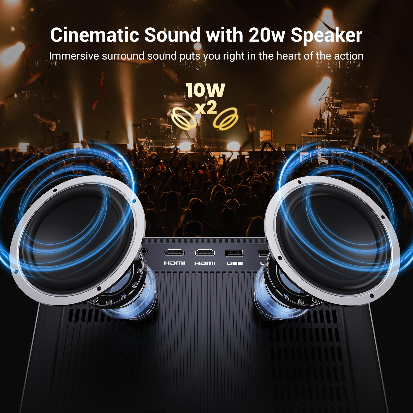 2000 ANSI Native 1080P Smart Projector with Auto Focus