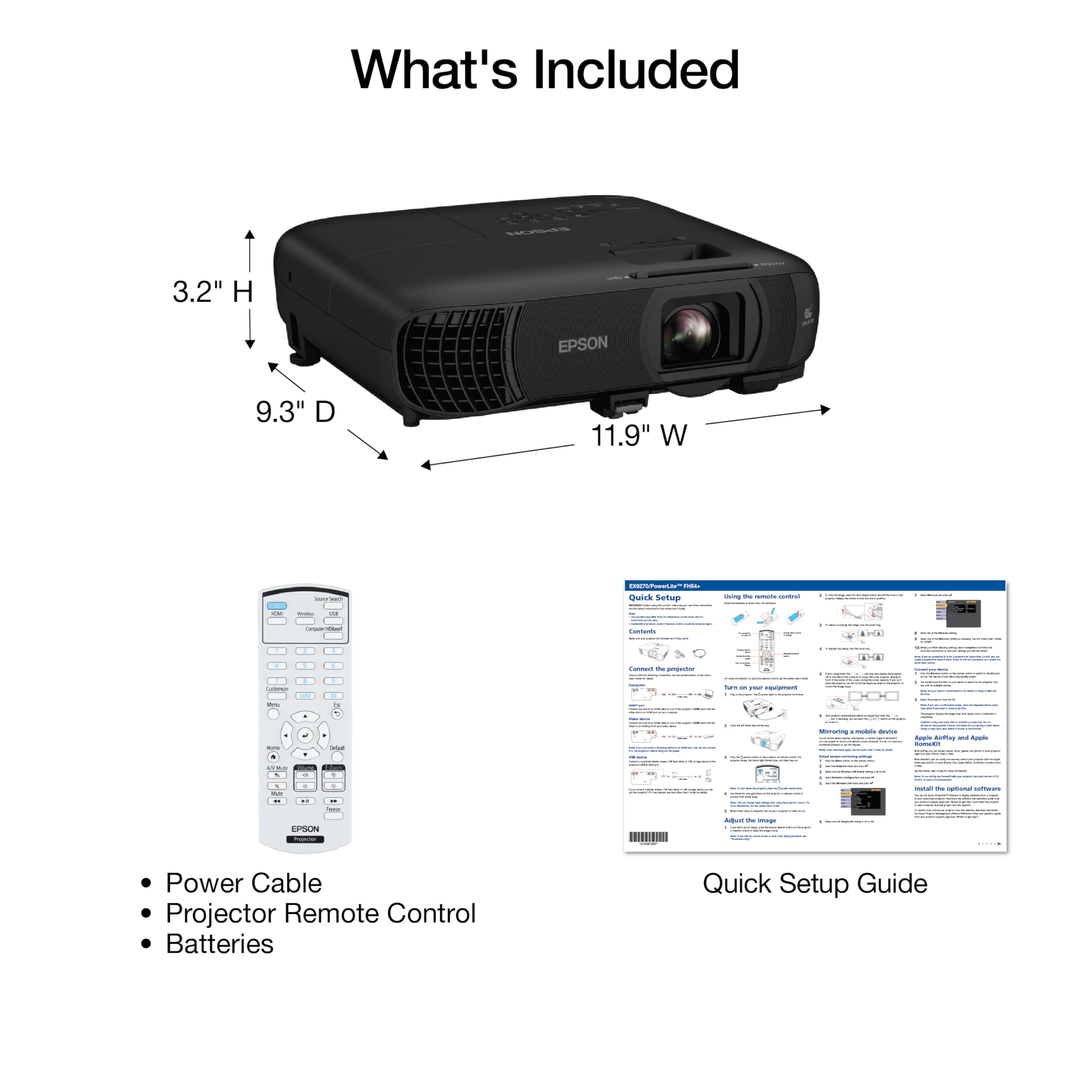 Wireless 1080P 3LCD Projector