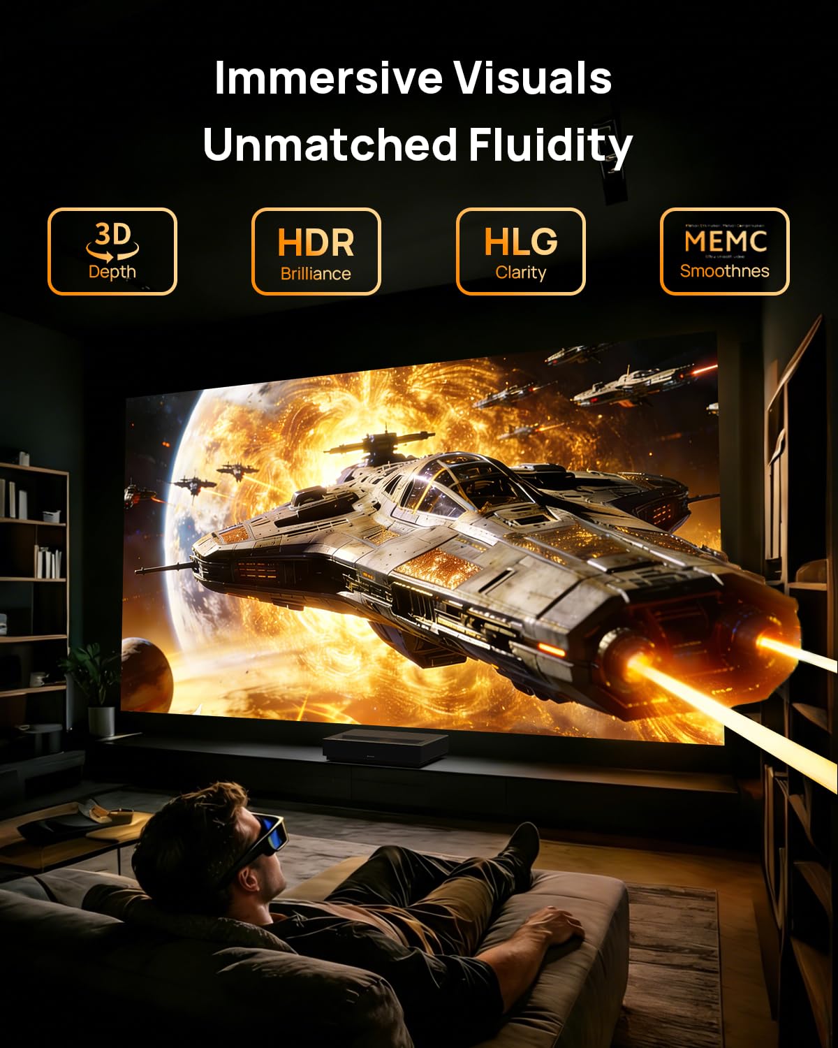 WEMAX Nova Pro 4K Ultra Short Throw Projector
