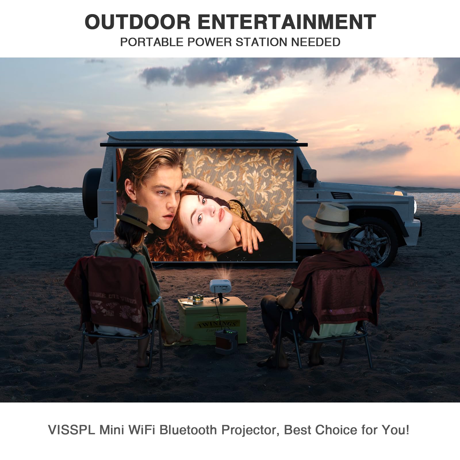 Full HD Mini Projector with Tripod