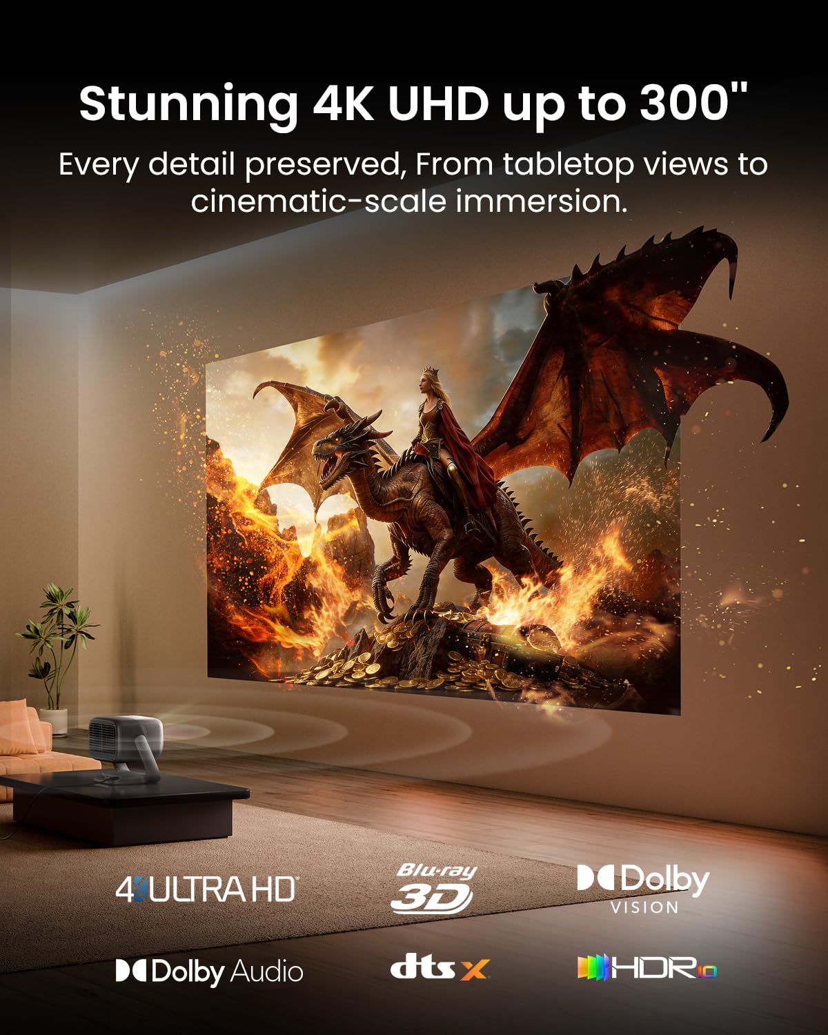 4K Triple Laser Home Theater Projector