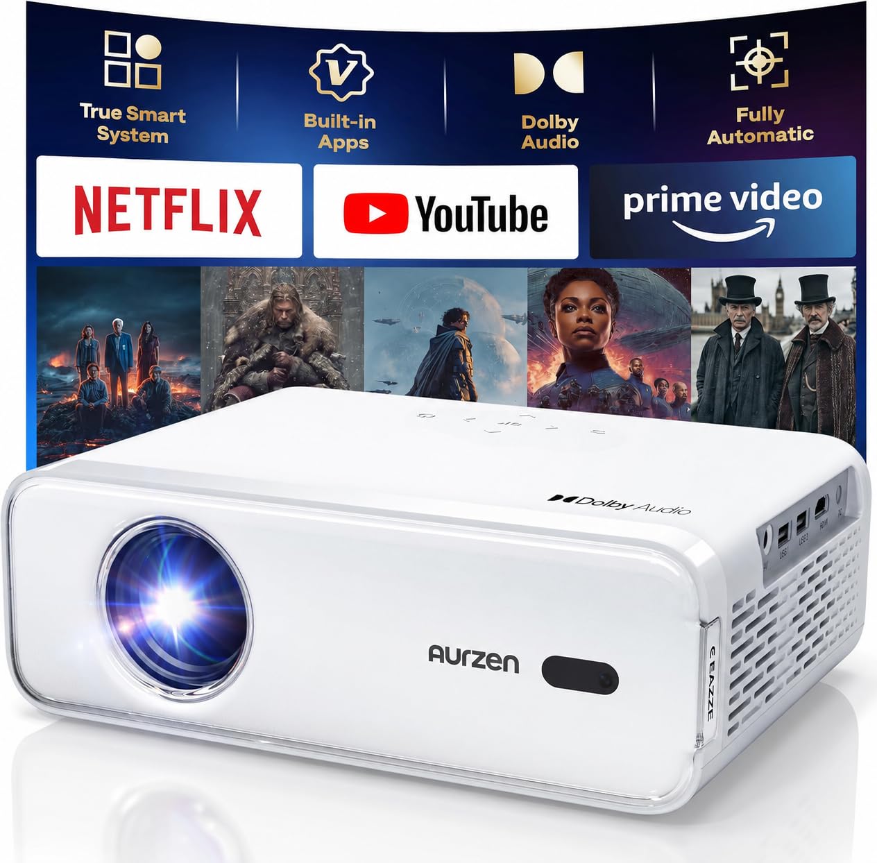 Smart Projector with WiFi & Bluetooth