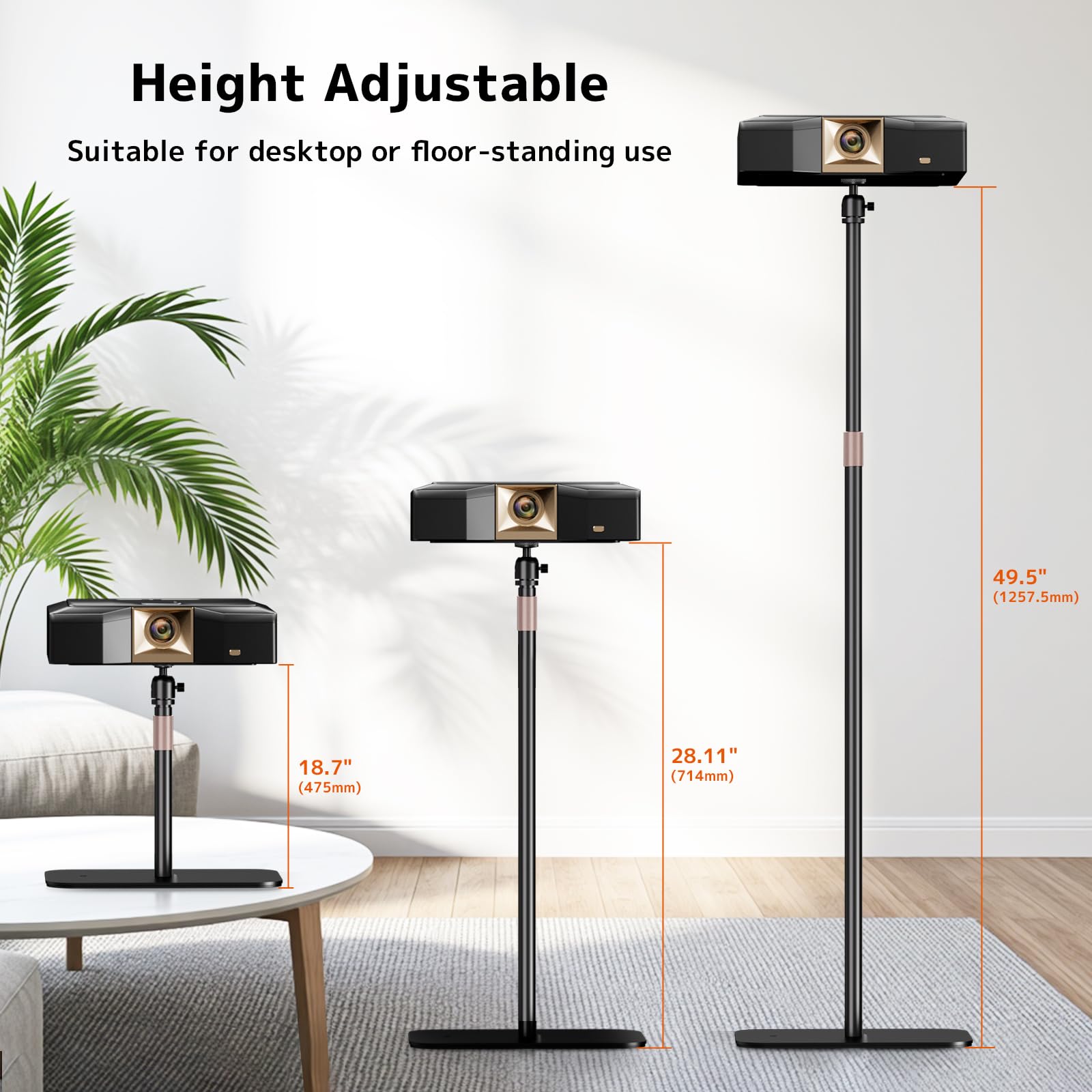 Universal Adjustable Projector Stand with 360° Rotation
