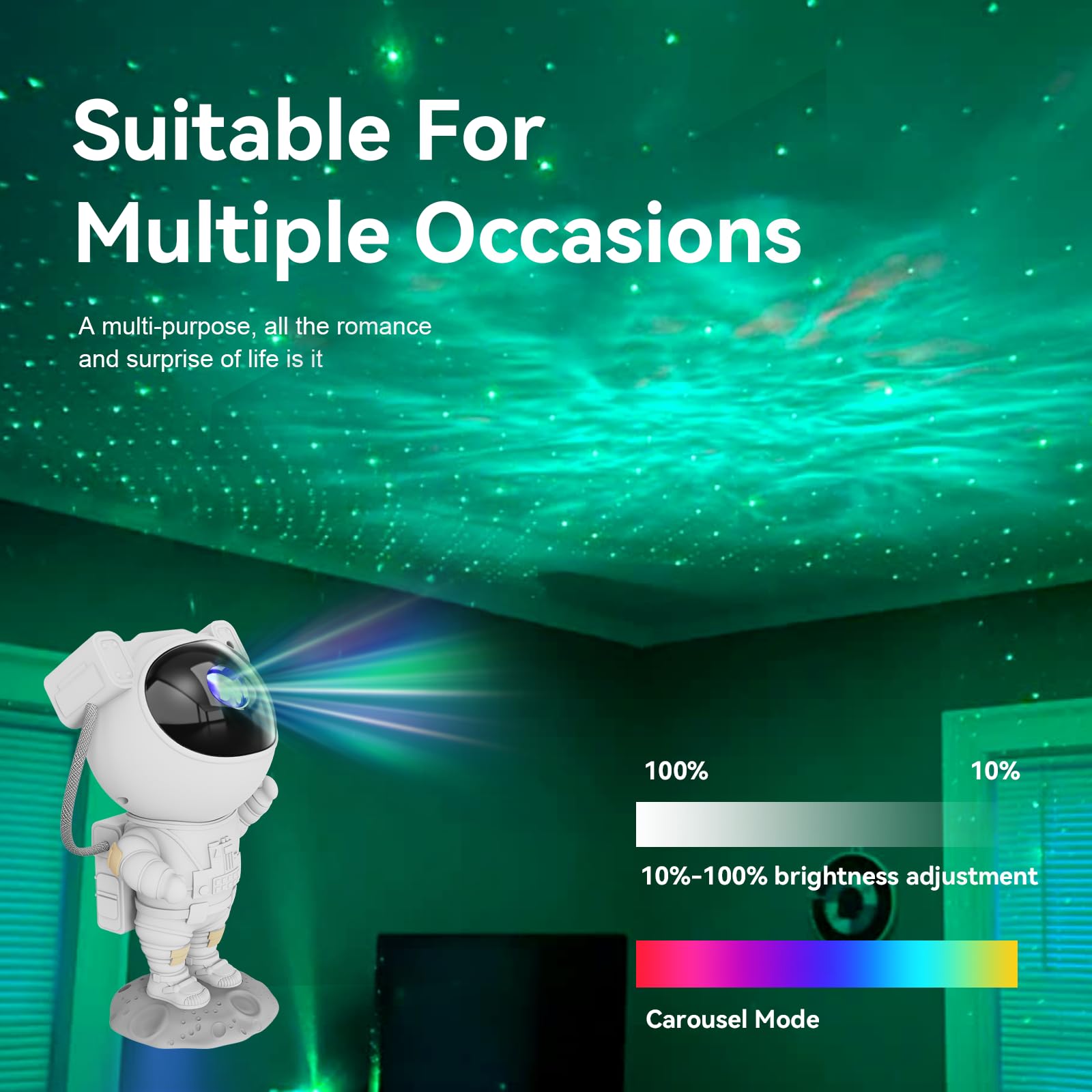 Astronaut Galaxy Star Projector Night Light