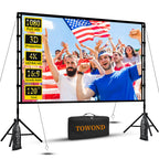 120-Inch Portable 4K Projector Screen with Stand