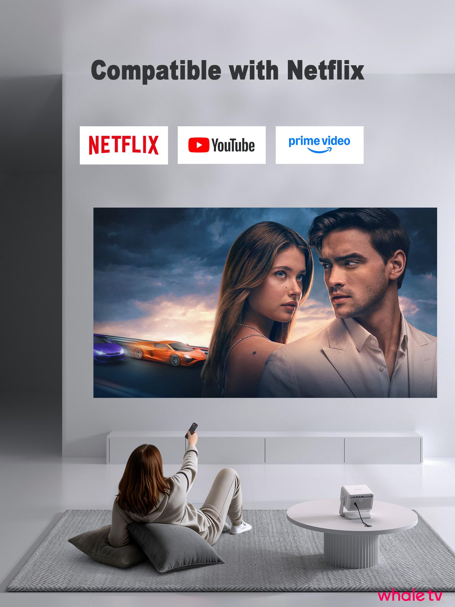 2000 ANSI 4K Smart Mini Projector with Auto Focus