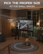 100-Inch Tripod Projector Screen for Indoor & Outdoor Use