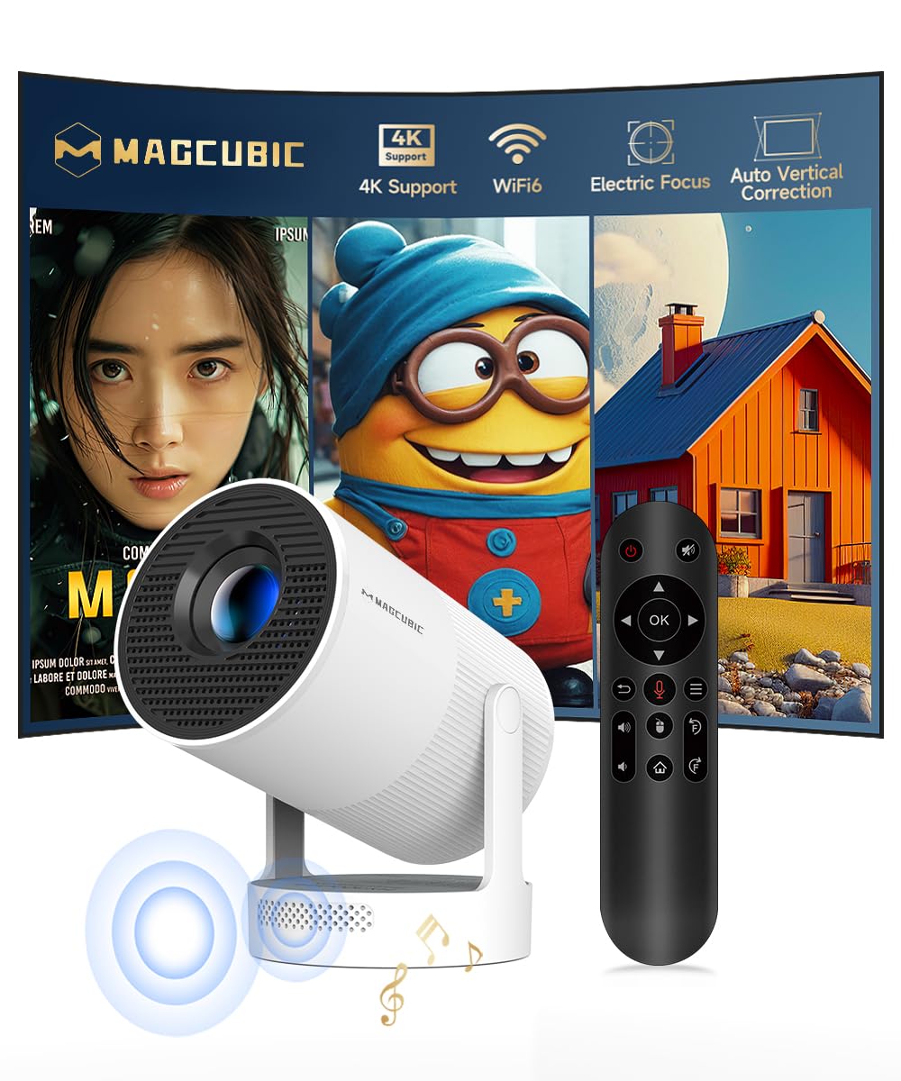 Mini 4K Projector with WiFi 6 & Bluetooth 5.4