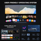 1080P Smart Mini Projector with Auto Focus & WiFi Bluetooth