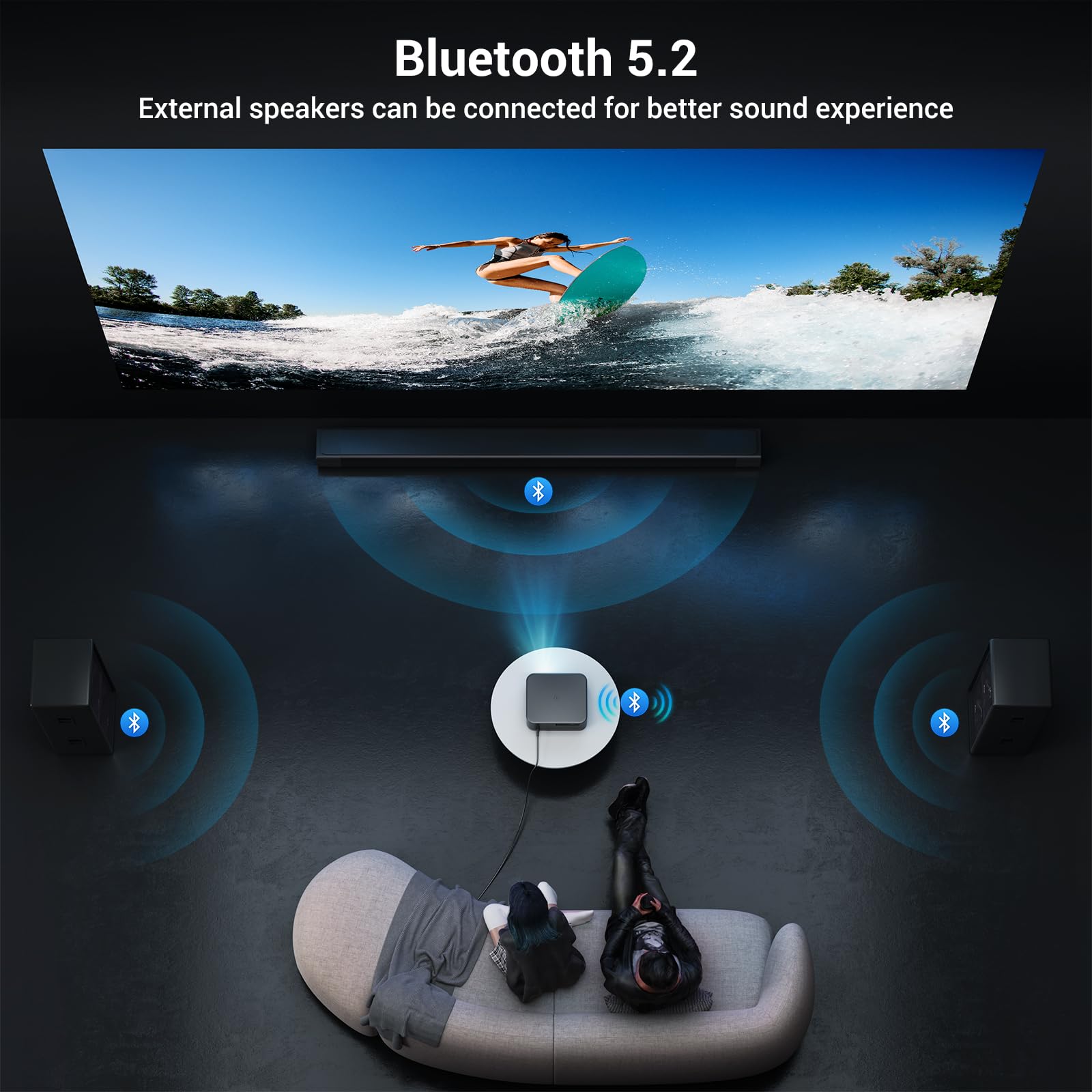 2000 ANSI 4K Smart Projector with Auto Focus