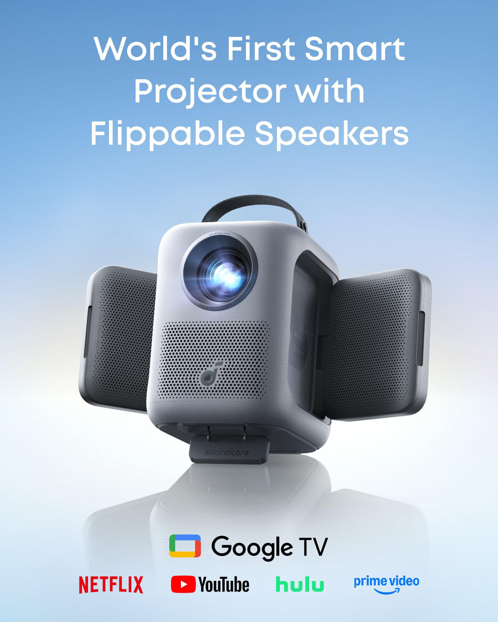 Portable 1080P Smart Projector with WiFi & Bluetooth
