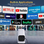 1080P Smart Mini Projector with WiFi & Bluetooth