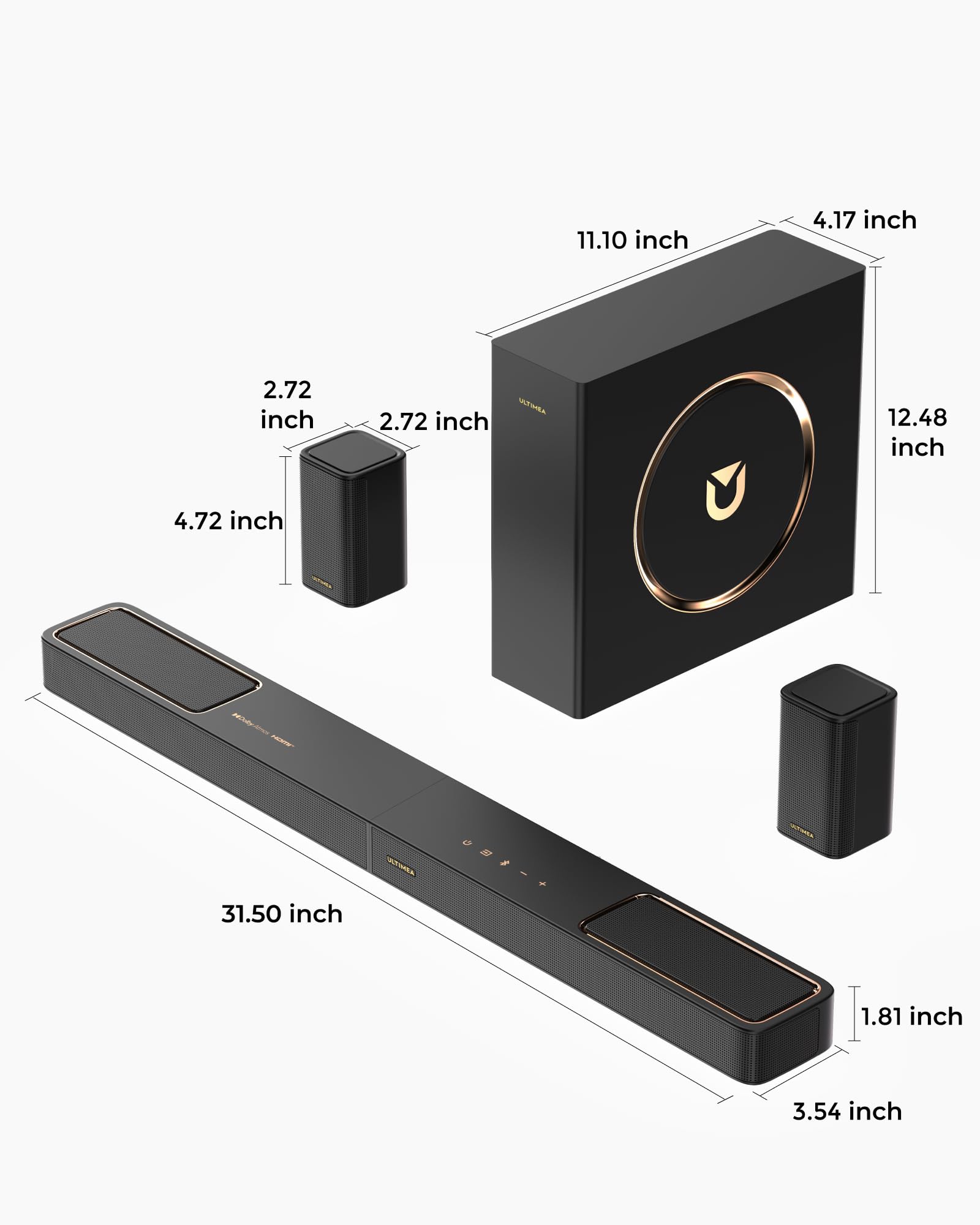 5.1.2CH Dolby Atmos Surround Soundbar System