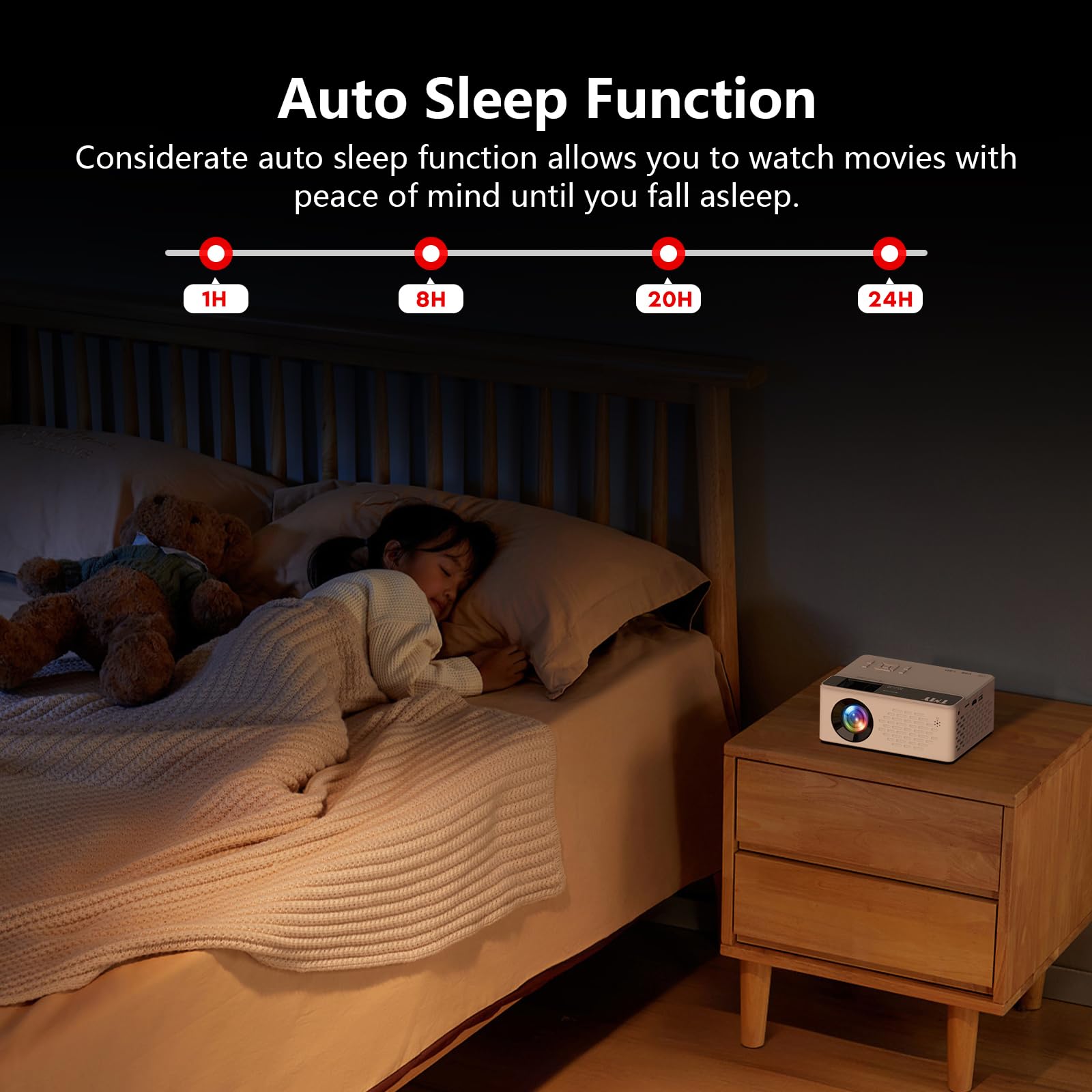 1080P Full HD Bluetooth Mini Projector