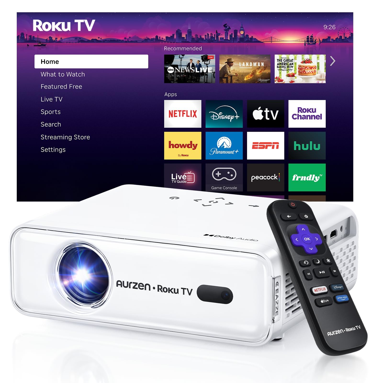 Smart Projector with WiFi & Bluetooth
