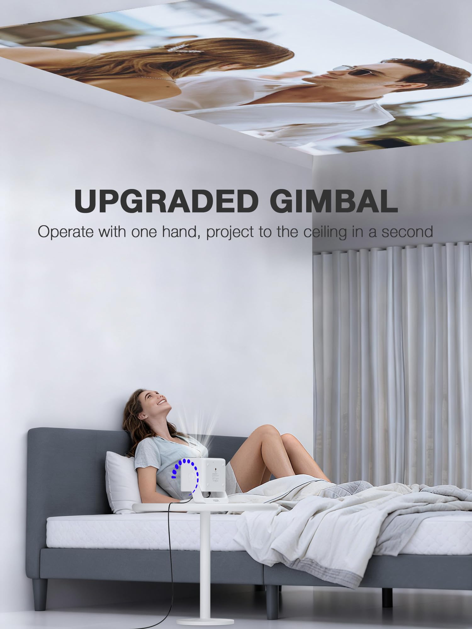 2000 ANSI 4K Smart Mini Projector with Auto Focus