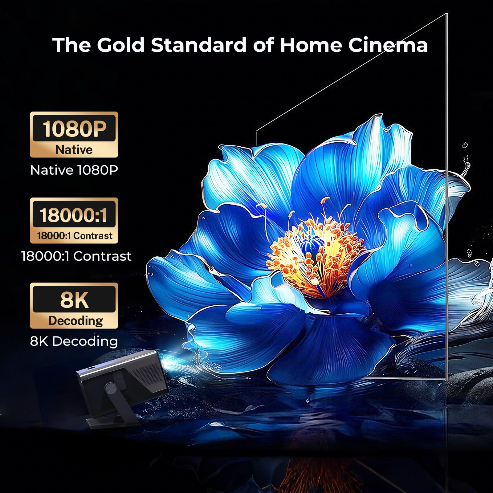 2000 ANSI Native 1080P Smart Projector with Auto Focus