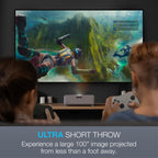 Compact 4K UHD Ultra Short Throw Gaming Projector