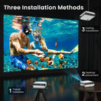 Native 1080P Bluetooth Projector for Home & Outdoor Use