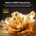 Native 1080P Bluetooth Projector for Home & Outdoor Use