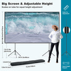 Portable Outdoor Projector Screen with Stand 16:9