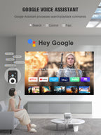 4K Smart Projector with Google TV & WiFi Bluetooth