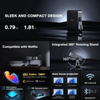 1080P Smart Mini Projector with Auto Focus & WiFi Bluetooth