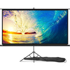 100-Inch Tripod Projector Screen for Indoor & Outdoor Use