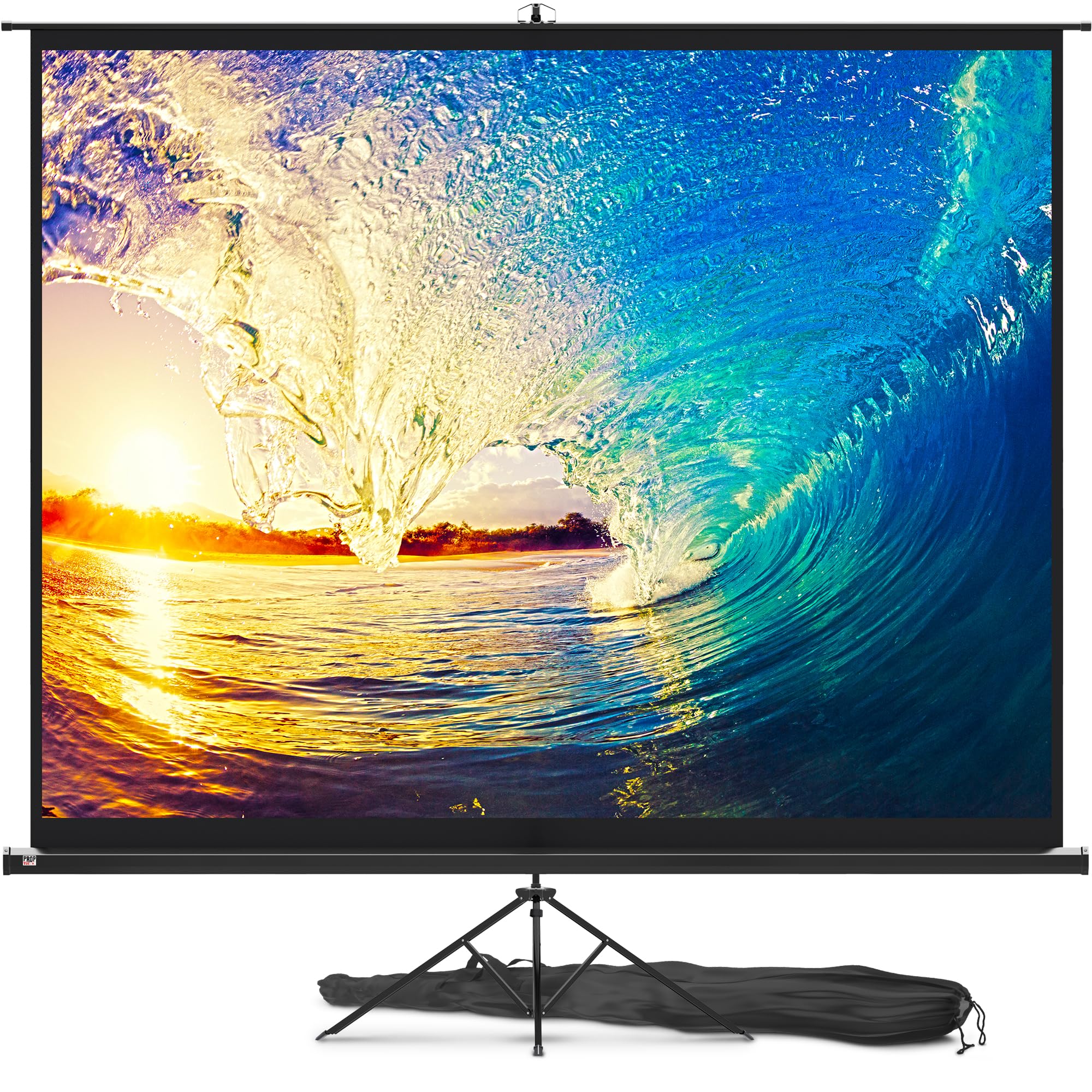 100-Inch Tripod Projector Screen for Indoor & Outdoor Use